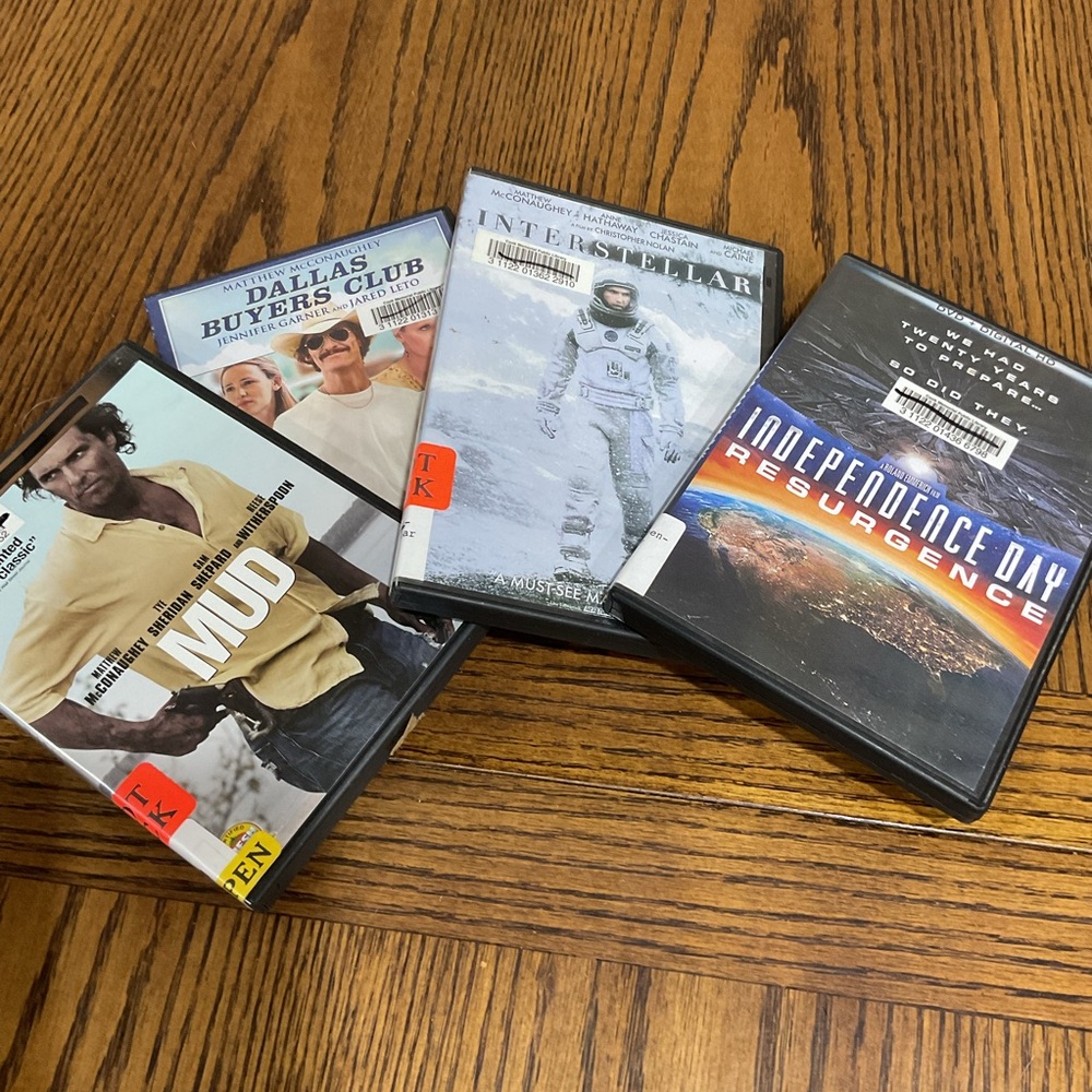 3 DVDs 📀 Matthew McConaughey: Independence Day, Resurgence, Mud